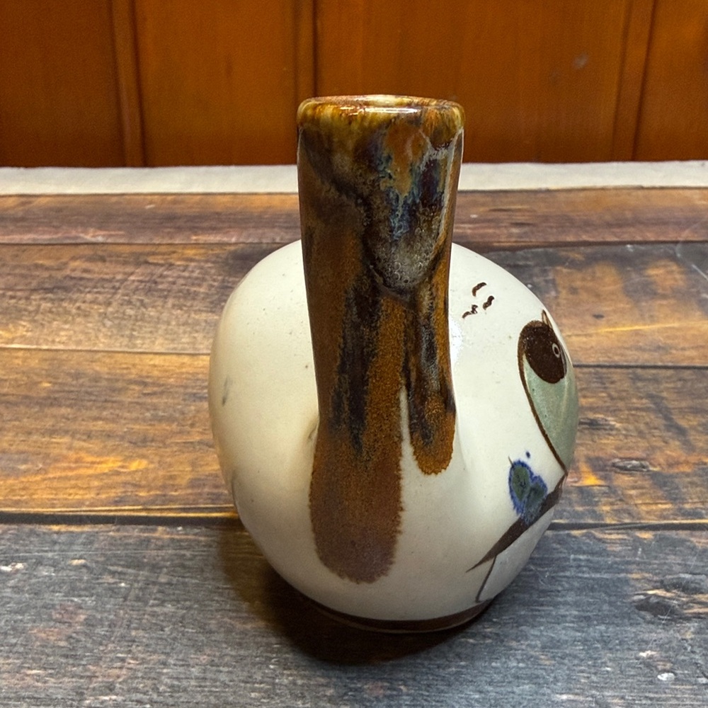 Vtg Signed Ken Edwards Pottery KE Mexico Bird Pouring Vessel Sake TokkuriCreamer - Picture 5 of 9